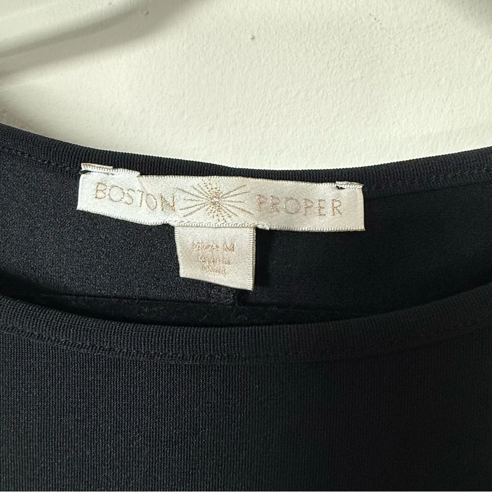 Boston Proper Black Scoop Neck Tank - Picture 2 of 5